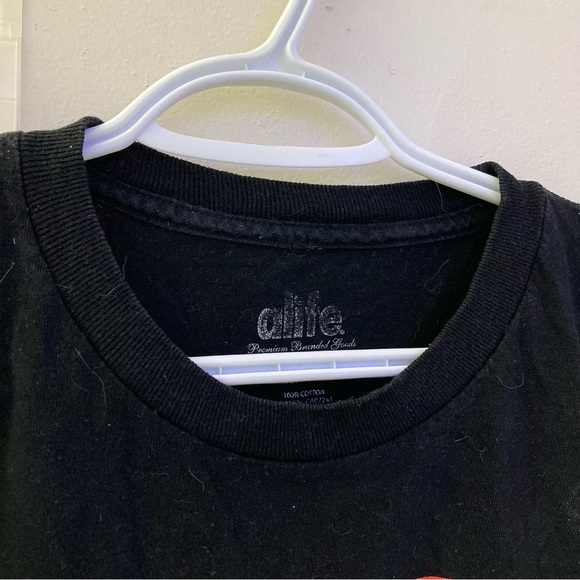 Thrifted vintage black graphic tee with rainbow text in men’s extra large - Picture 3 of 6